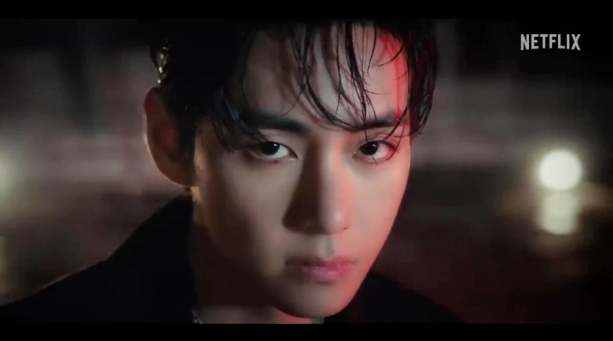 BTS' V (Screenshot from Netflix video on YouTube) 