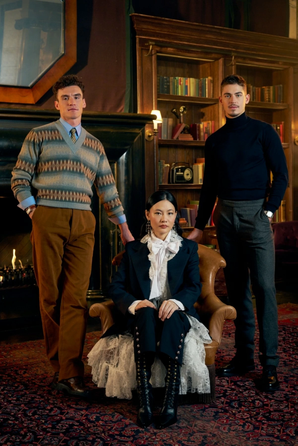 (From left) Dónal Finn, Zine Tseng and Hero Fiennes of 