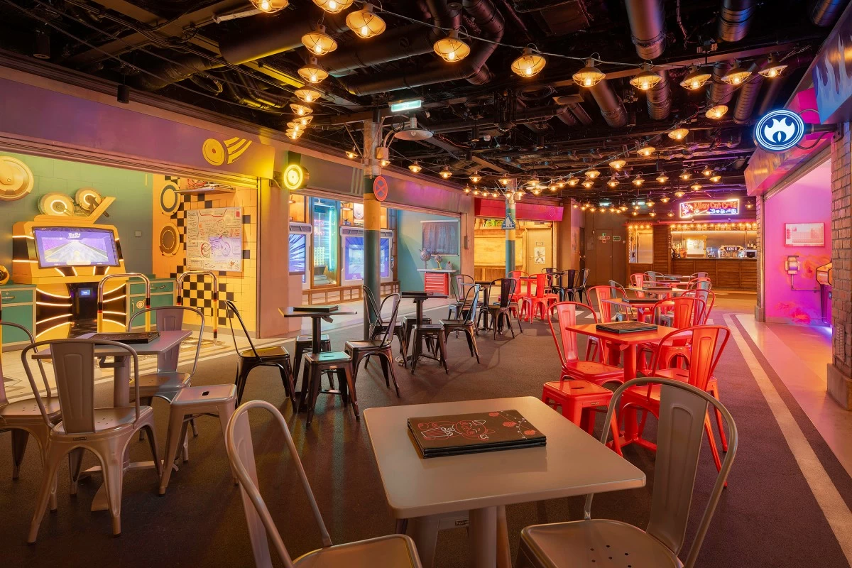 GAME ON Enjoy various arcade games and watch movies at San Fransokyo Street.