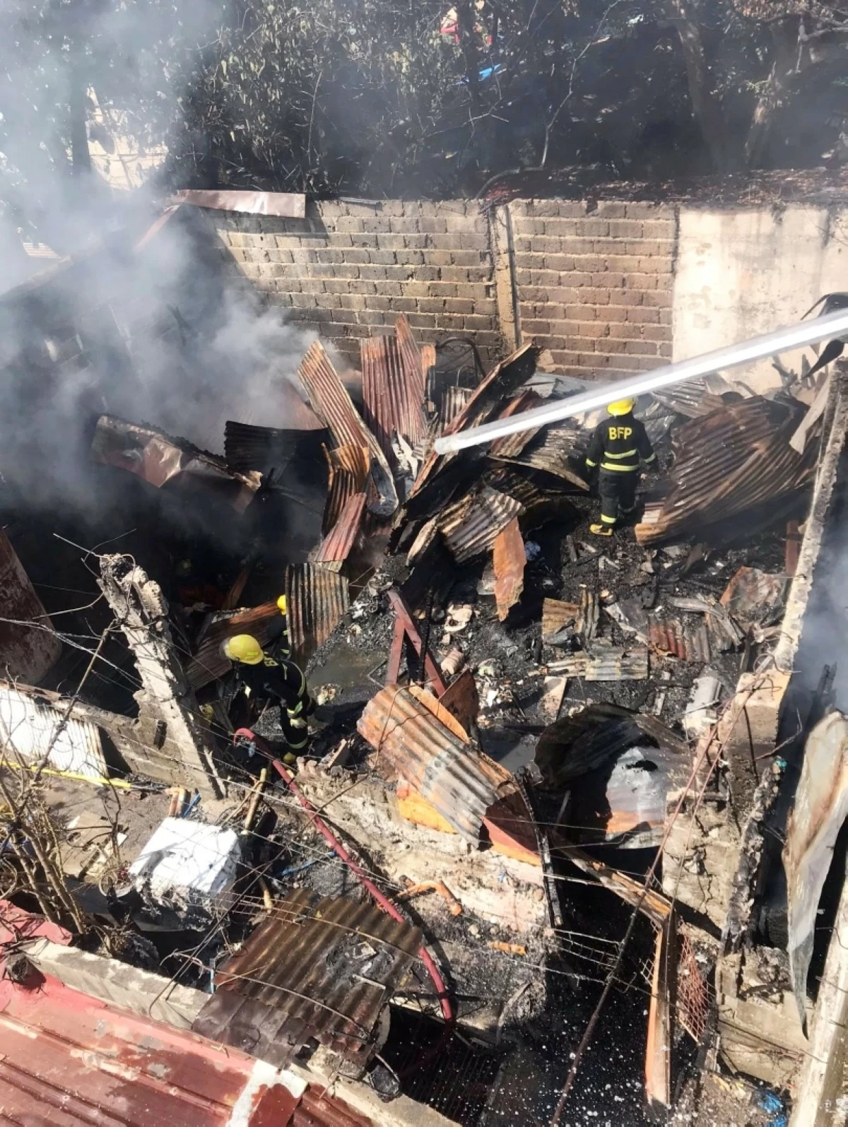 The fire in Barangay Central Bicutan, Taguig (Photo from Katuparan Pumper Squad on Facebook)
