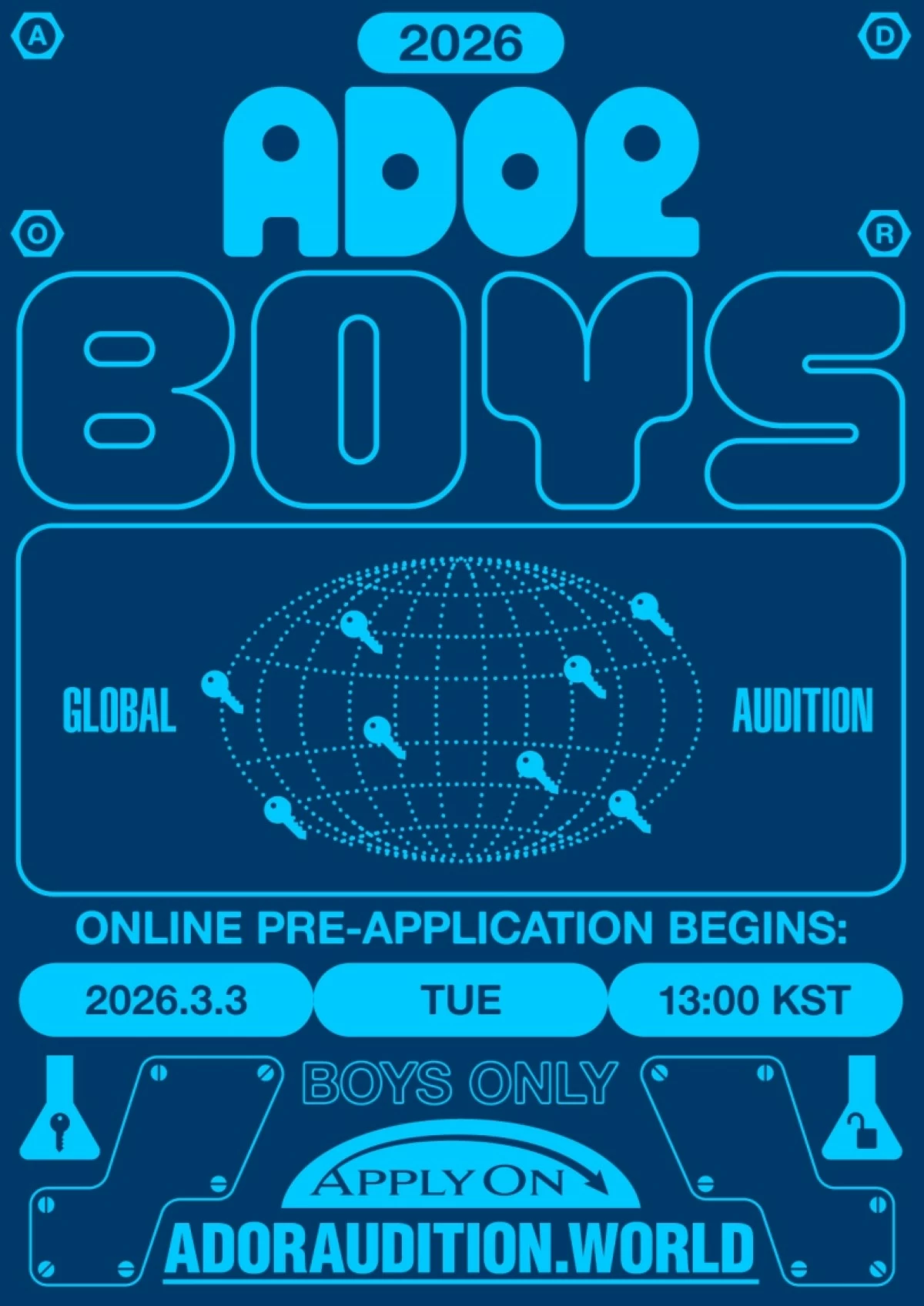 The “2026 ADOR Boys Global Audition” (ADOR) 