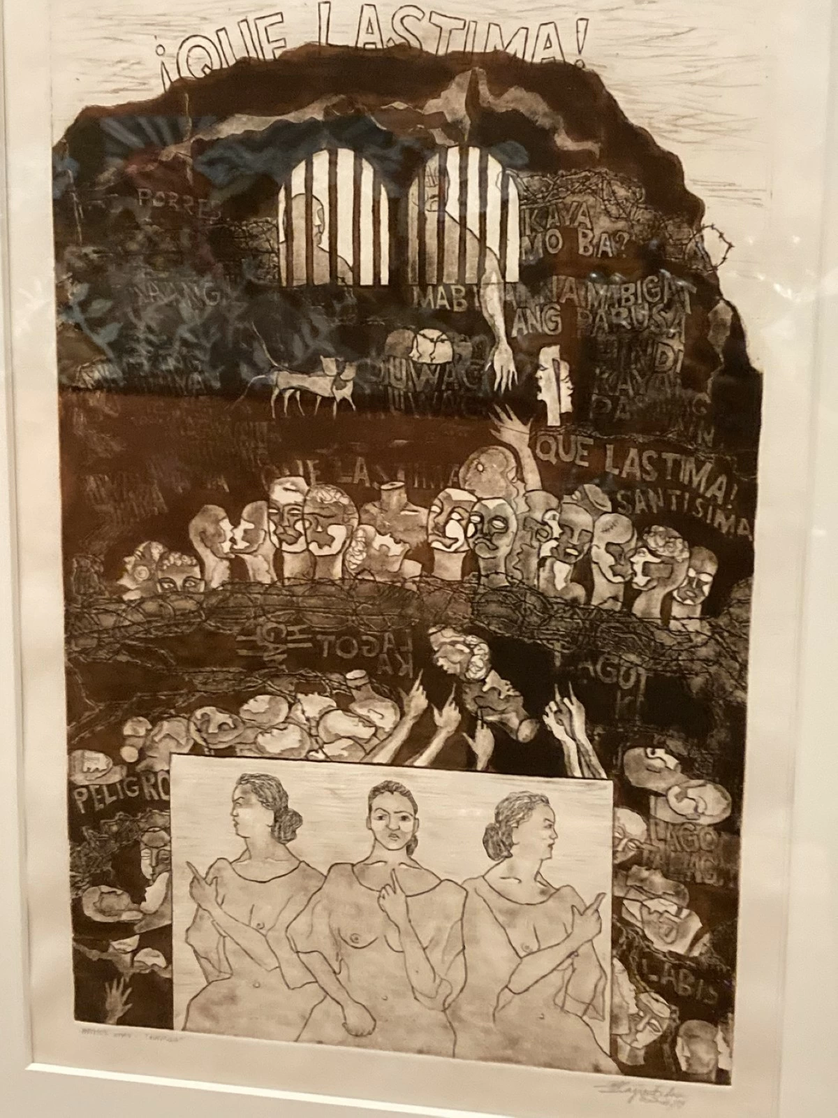 'KASTIGO (PUNISHMENT)' etching, 1974