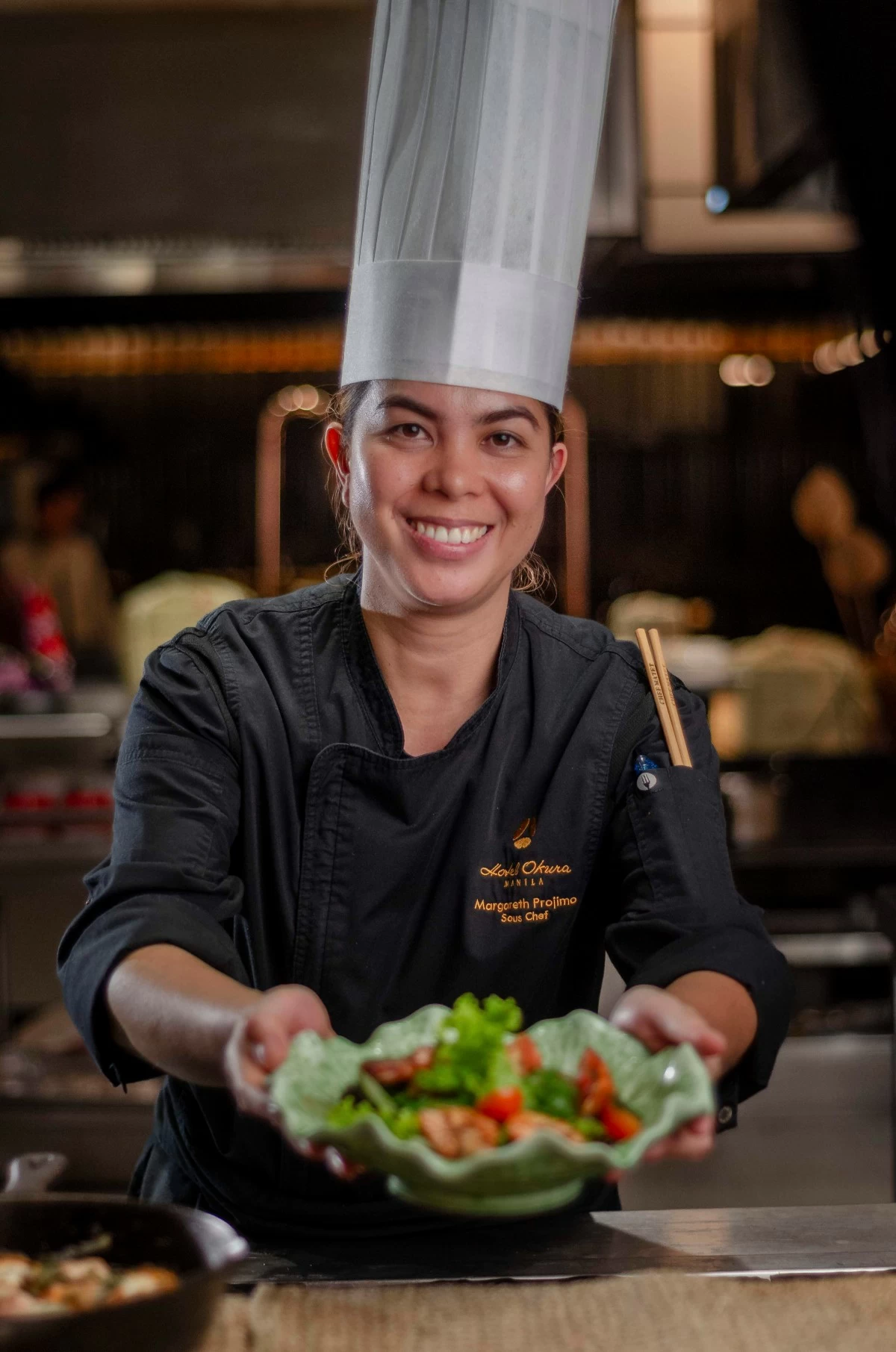 Sous Chef Matet Proximo presents her Baked Mackerel with Burrata Cheese - Yawaragi, Hotel Okura Manila at Newport World Resorts