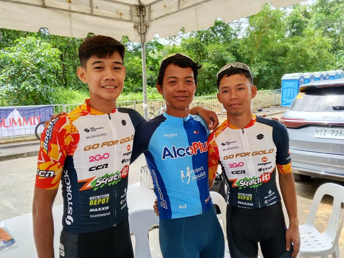 James Carl Dela Cruz, from left, Quinn Legria Moñasque, and Adrian Nacario
