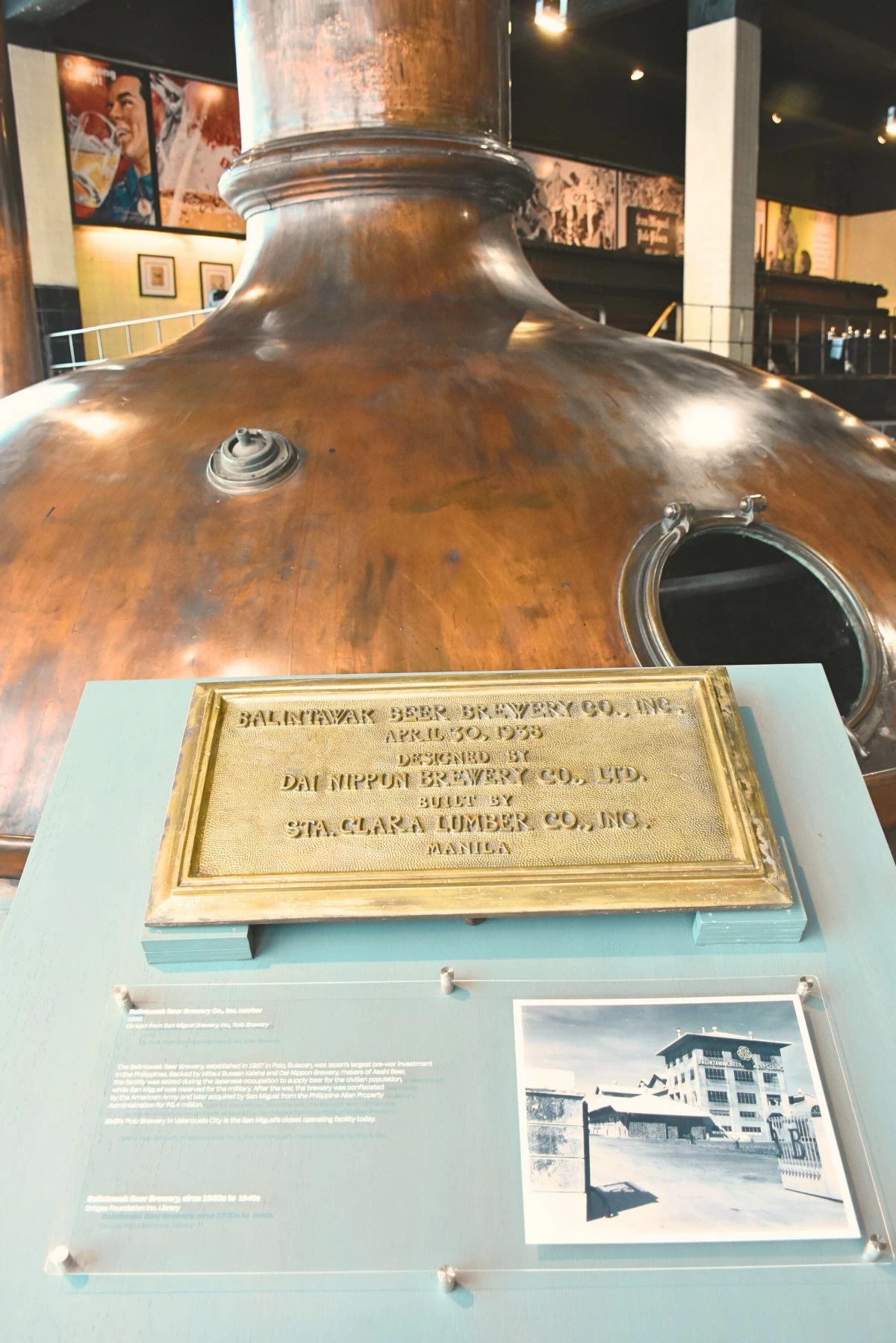 The original marker of the Balintawak Beer Brewery plant in Polo, Bulacan, which was acquired by San Miguel in 1947 to rebuild its beer brewing business after World War II.