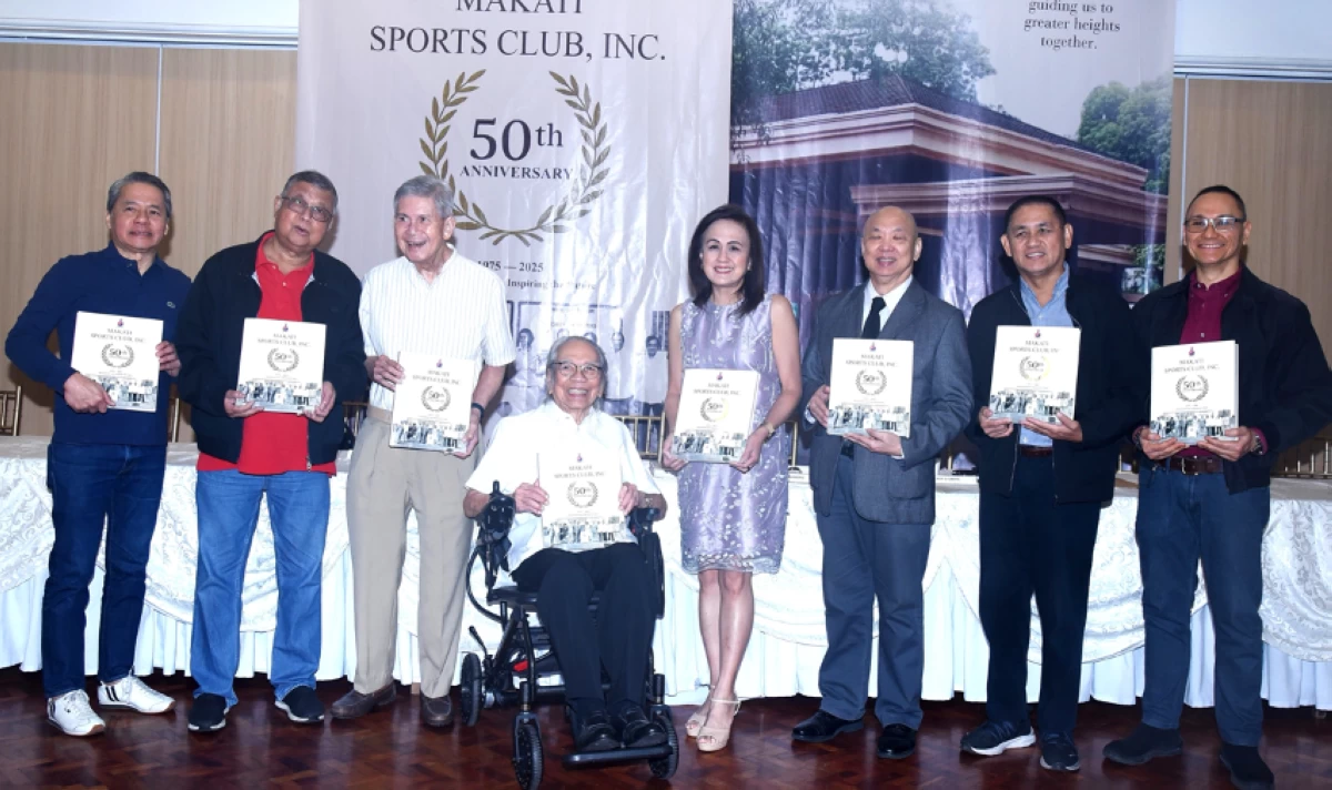 Photo above shows current and former Makati Sports Club Inc. directors (standing, from left): Charlie Casas, socials committee chairman; Atty. Fred De Guzman, corporate secretary and HRD committee chairman; Dr. Jose Sandejas, former MSCI president and one of the founders; Jennie Guerrero, vice president and membership committee chairwoman; Nandy Bengzon, house committee chairman; Roel Alonzo, construction committee chairman; and Roy Emata, sports committee chairman. Seated is architect Roger Villarosa, chief architect and former president of Makati Sports Club Inc., during the book launch event.
