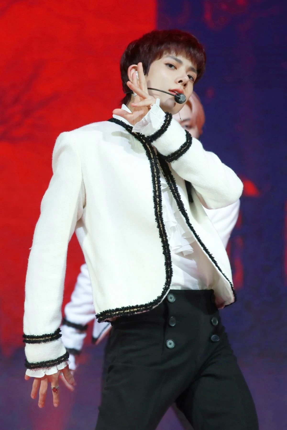 Heeseung during ENHYPEN's media showcase for their debut album 