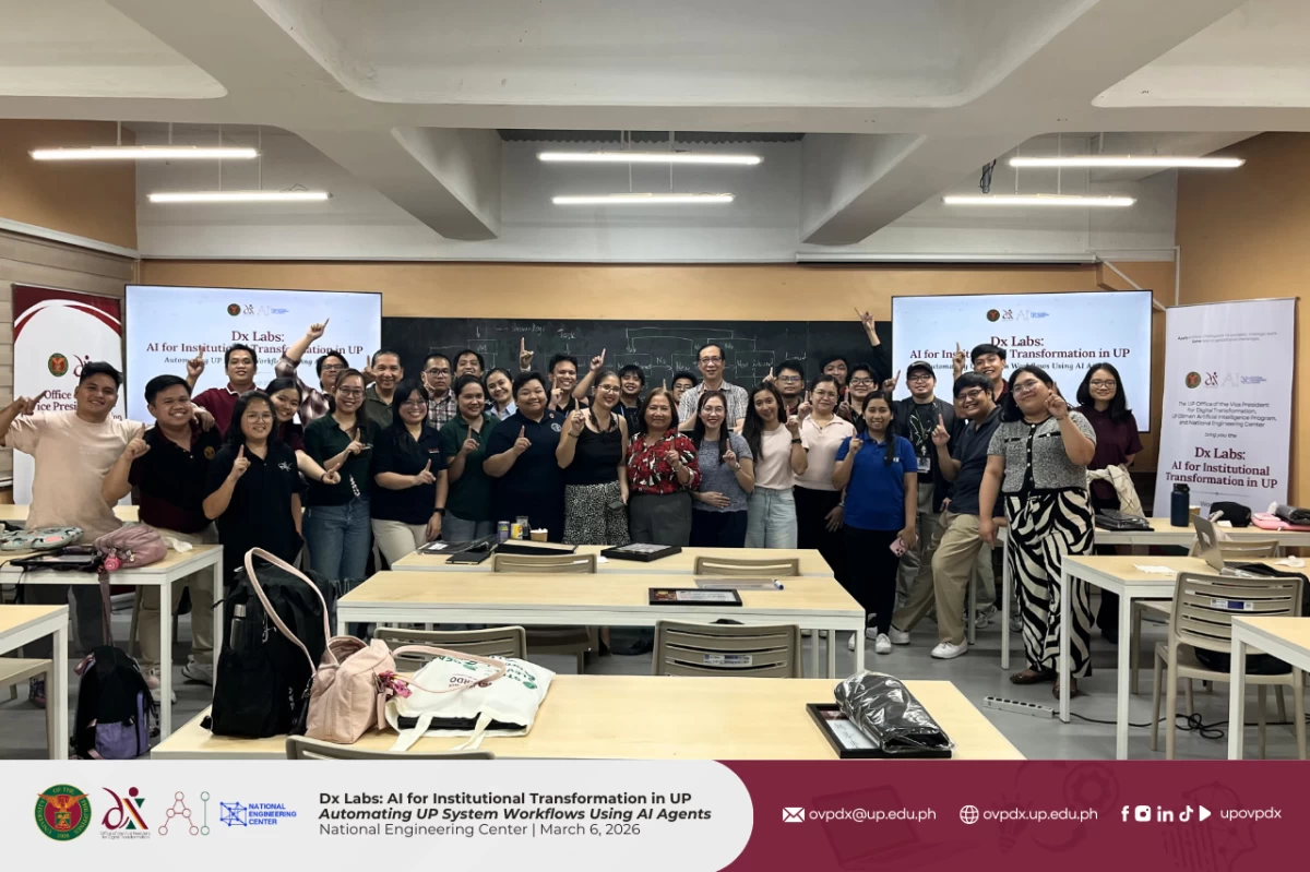 First batch of participants in the Dx Labs: AI for Institutional Transformation workshop conducted by the University of the Philippines (UP Photo)
