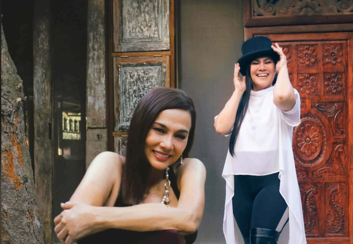 Kuh Ledesma (foreground) with daughter Isabella