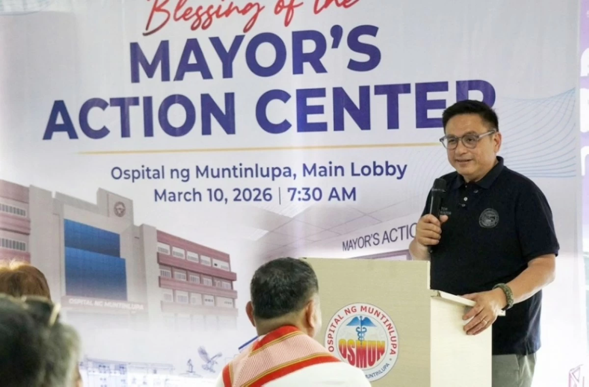 Mayor Ruffy Biazon during the inauguration of the Mayor’s Action Center (MAC) at Ospital ng Muntinlupa in Alabang (Photo from Muntinlupa PIO) 
