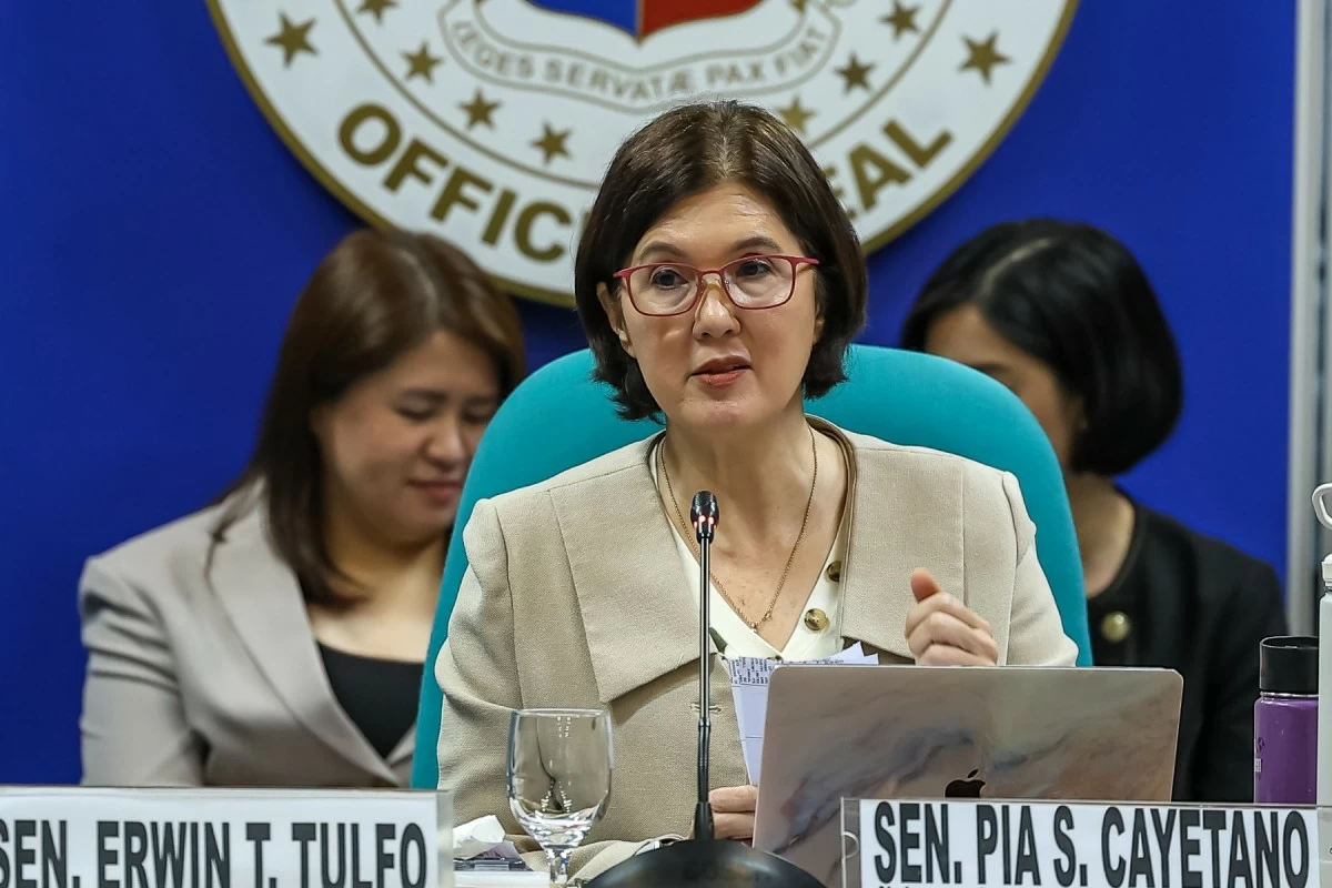 Senator Pia Cayetano presides over a public hearing of the Committee on Ways and Means on Wednesday, March 11, 2026, to discuss proposed measures allowing the automatic suspension or reduction of excise taxes on fuel during soaring global oil prices. (Senate PRIB photo)