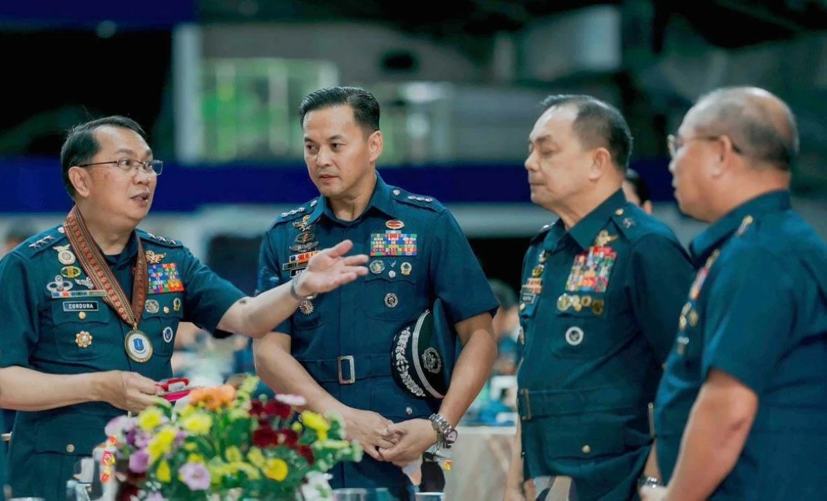 AIR Force commanding general Lt. Gen. Arthur M. Cordura with Col. Mikee Romero, PAF Vice Commander Major Gen. Pablo Rustria, and Major Gen. Gerold Gagan. (Mikee Romero FB)
