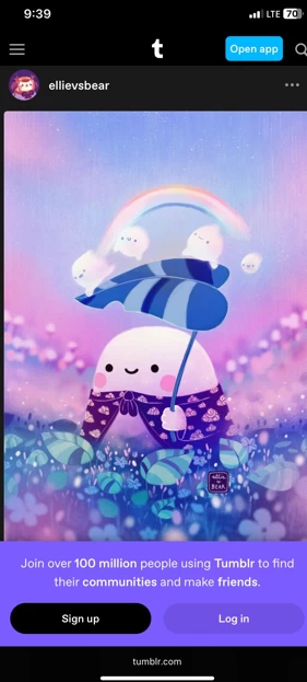 Tumblr on a mobile web browser (not app) looks like it's accessible.