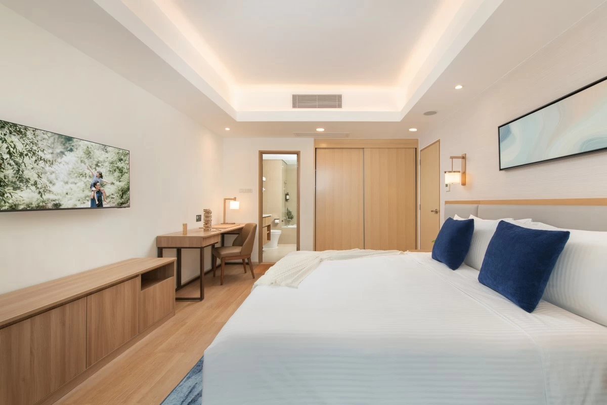 The bedroom of the WellTech suite