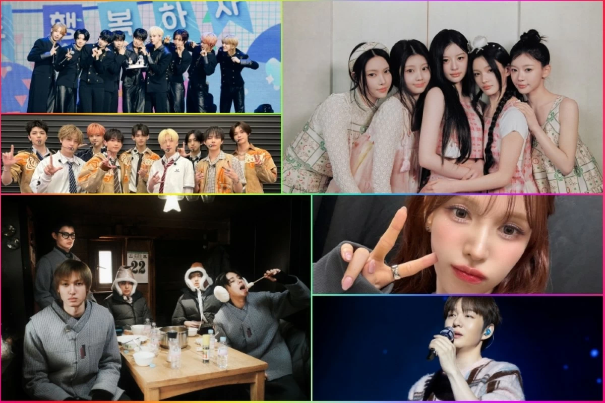 (Clockwise from top left) Artists in the first lineup  include AHOF, ILLIT, Wendy, Lee Changsub, Cortis and &Team (X)