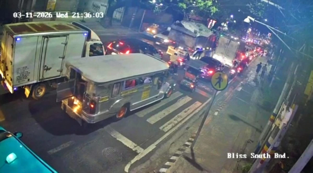 The National Road in Barangay Putatan, Muntinlupa on March 11 before the accident (Photo from the Muntinlupa City Department of Disaster Resilience and Management) 

