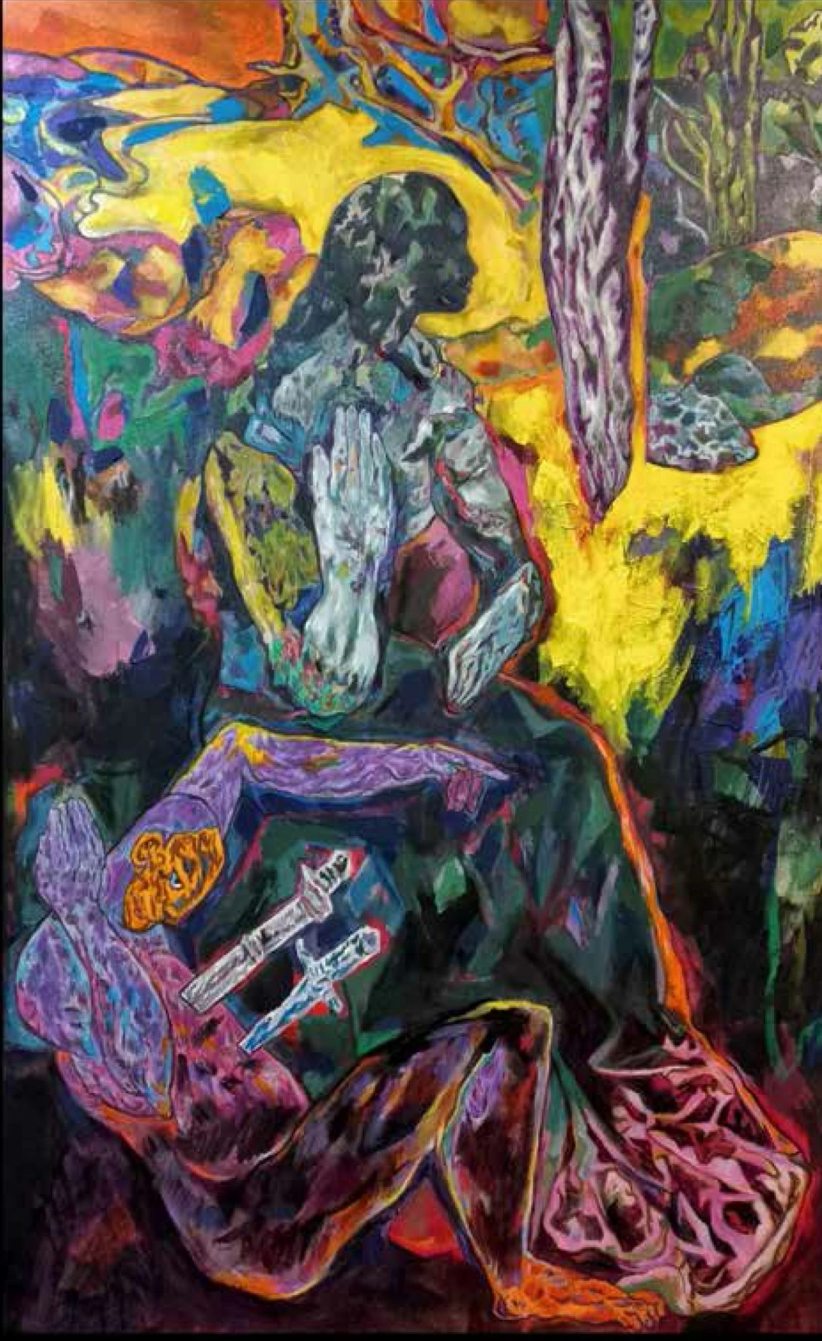 'TITIG SA KAWALAN (STARING INTO NOTHINGNESS,' acrylic on canvas, Pinggot Zulueta, 2026