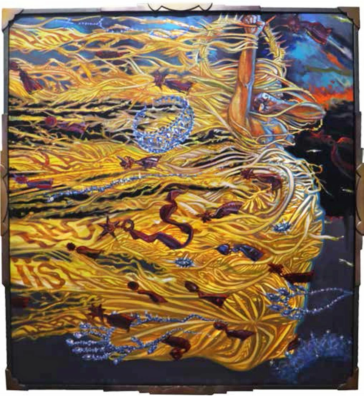 'BAGYO SA BUNGAD NG TAG-ARAW,' oil and enamel on canvas, Jose Tence Ruiz, 2026