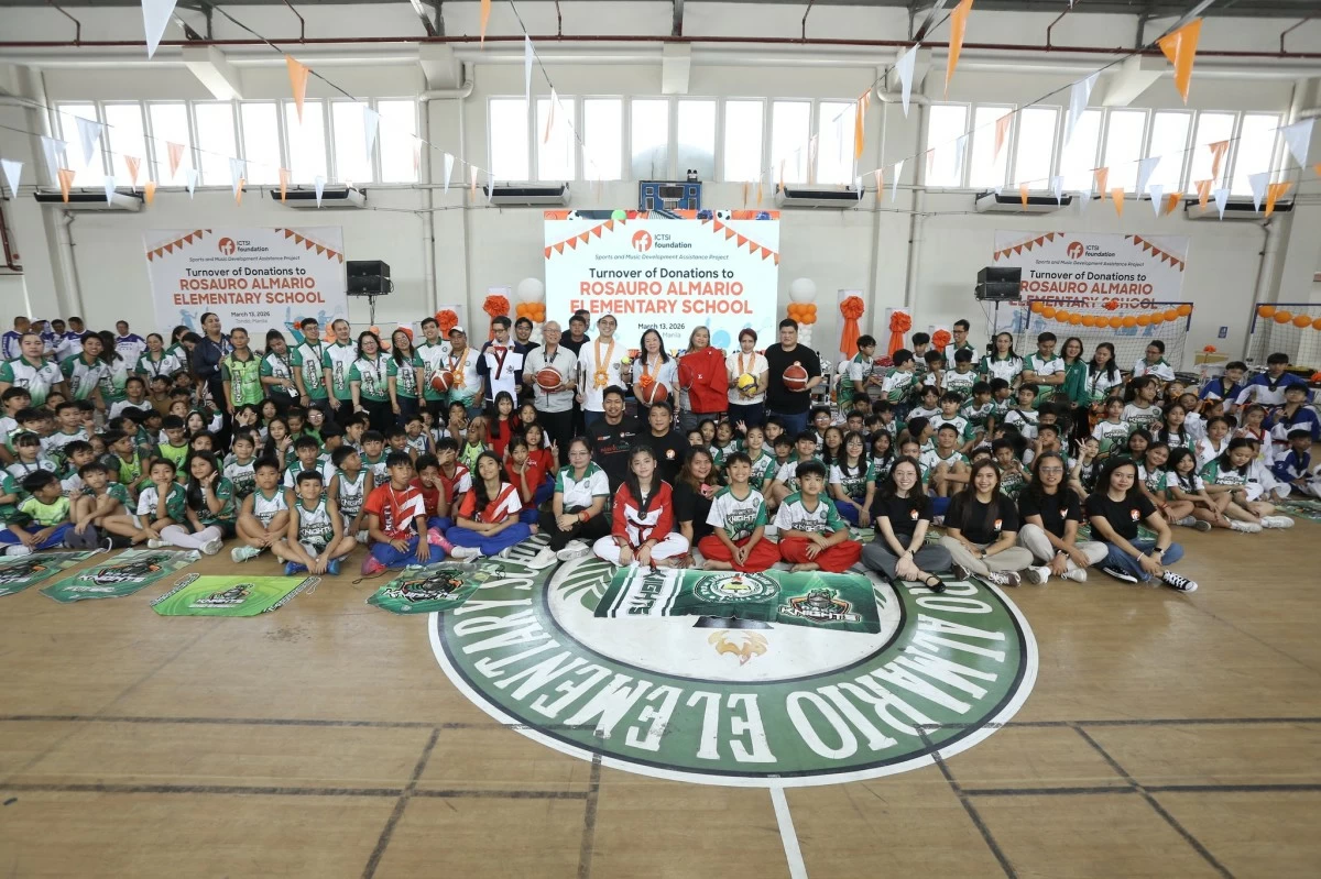 Tondo school receives P2M sports gear, musical instruments
