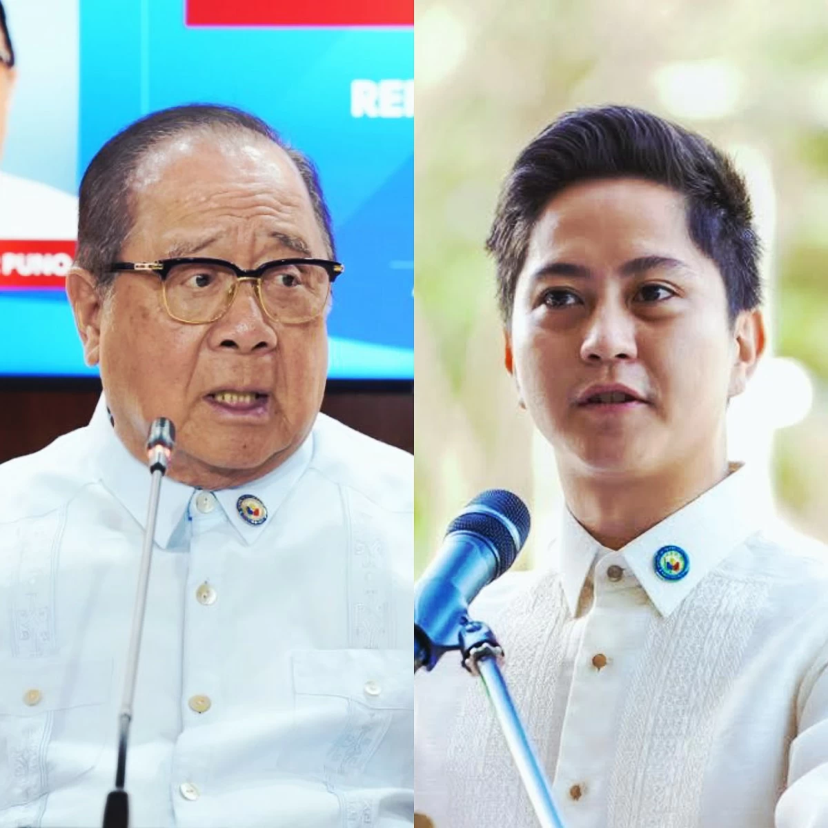 Antipolo City 1st district Rep. Ronaldo "Ronnie" Puno (left), Ilocos Norte 1st district Rep. Sandro Marcos (PPAB, Facebook)