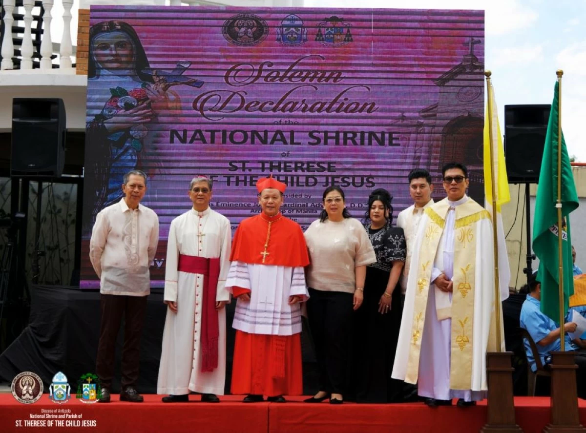 The civic ceremony prior to the solemn declaration even at the shrine. In attendance were Cardinal Advincula, Antipolo Bishop Ruperto Santos, Rizal Governor Nina Ynares and other national government officials (Photo from the national shrine's FB page)