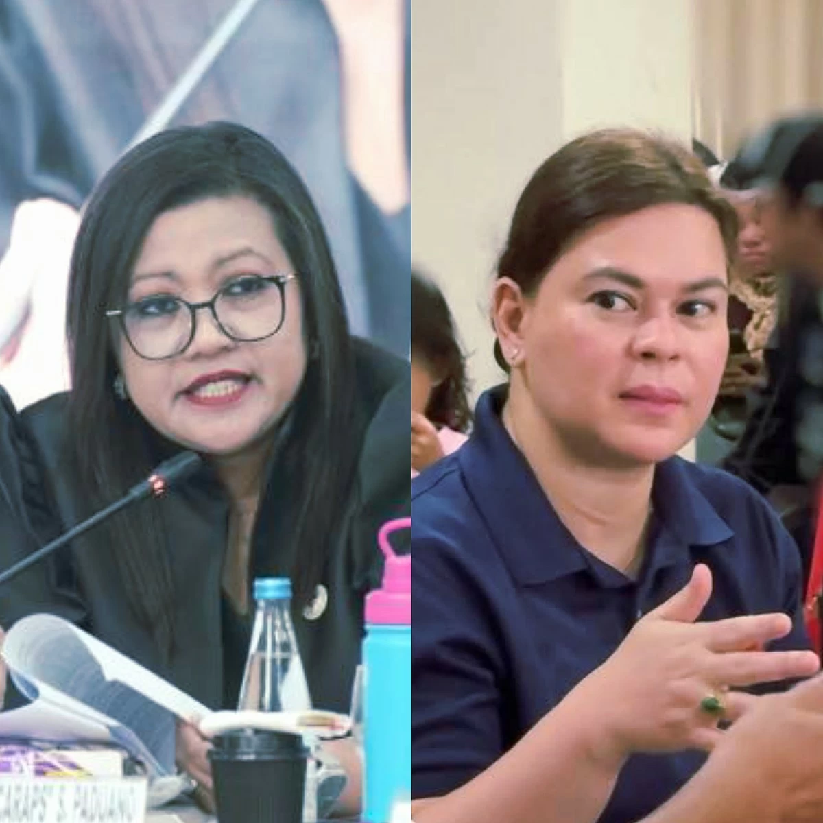 Batangas 2nd district Rep. Gerville "Jinky Bitrics" Luistro (left), Vice President Sara Duterte (PPAB, Facebook)