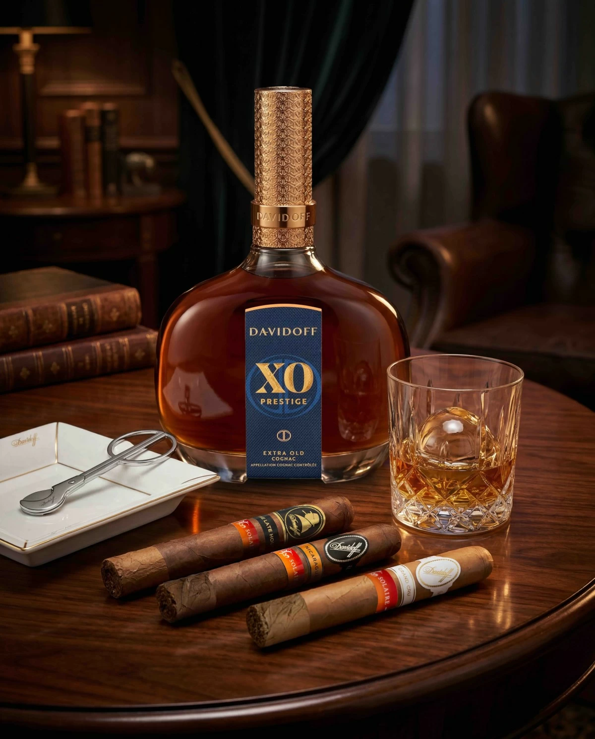PERFECT PAIR Davidoff’s Solaire UNCUT Robusto Colección served with cognac during the tasting at BRB