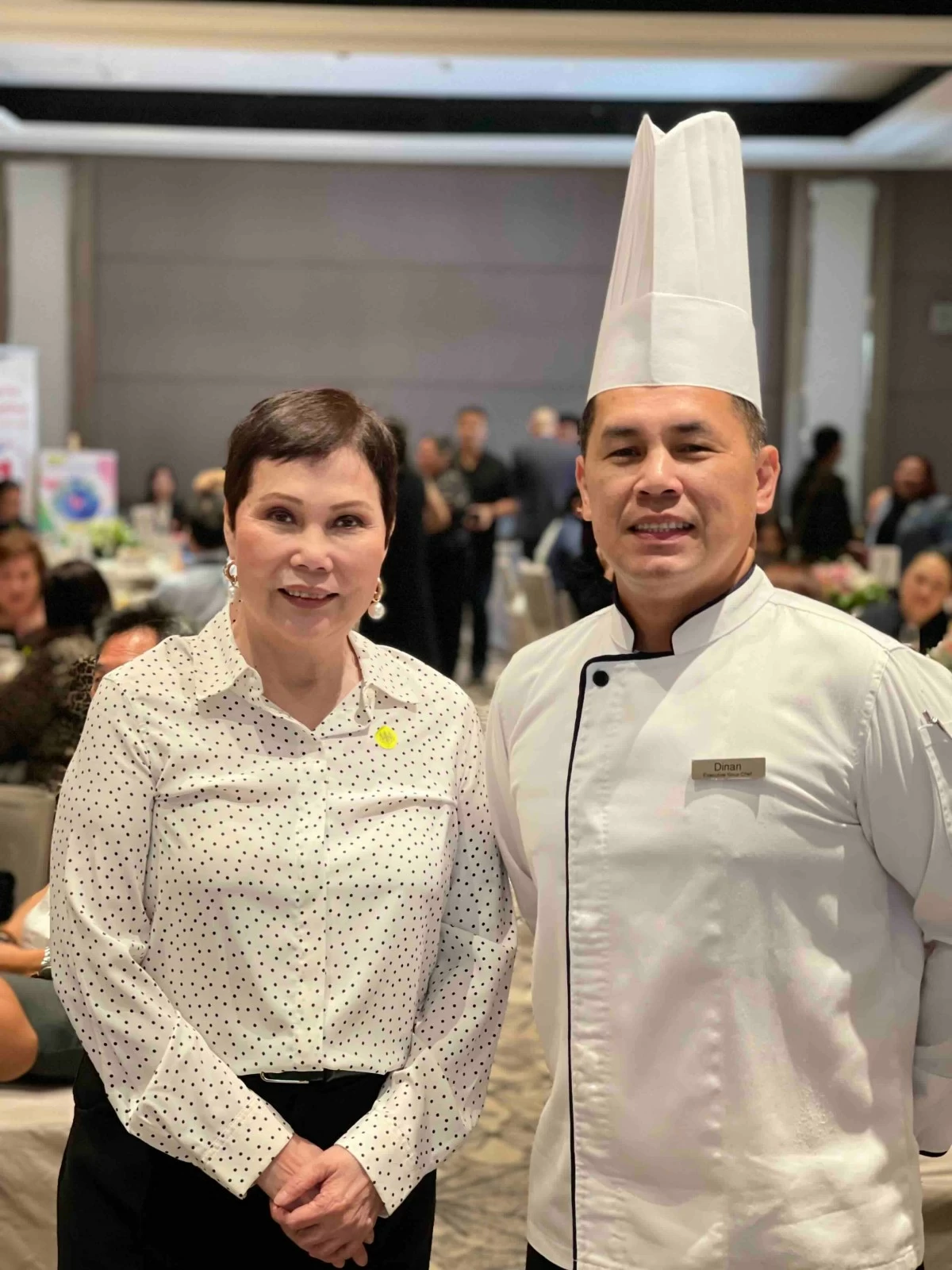 HOST DUO Dusit Thani Davao General Manager Vanessa Suatengco and executive sous chef Ferdinand Recaborda at the luncheon