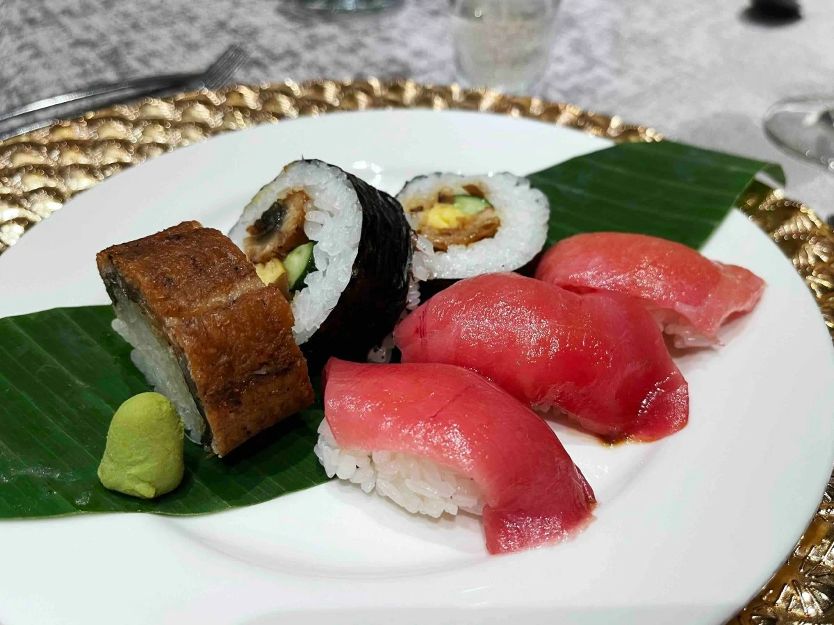 SUSHI COURSE Sushi selections featuring Goto Islands bluefin tuna from Nagasaki and eel from Kagoshima