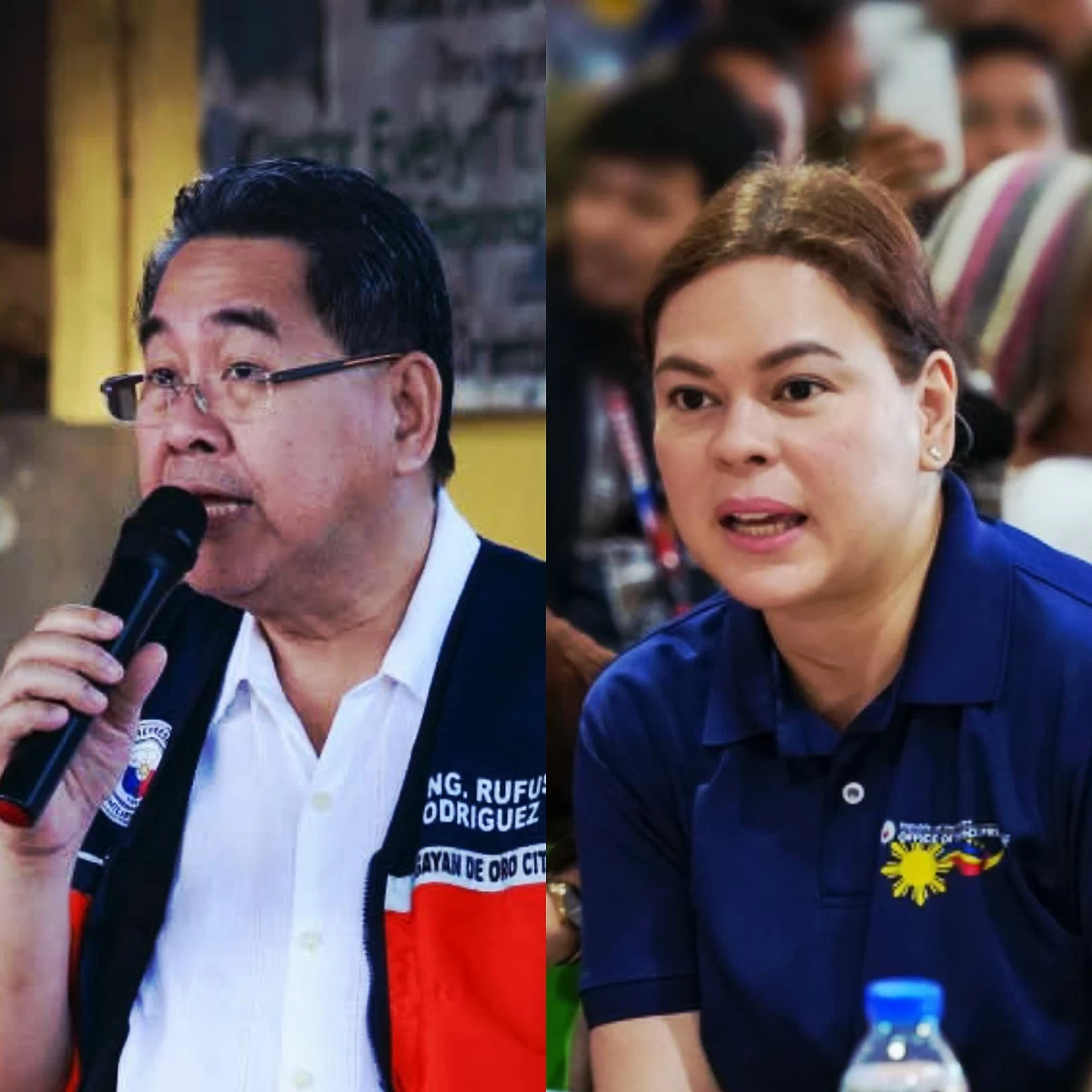 Cagayan de Oro City 2nd district Rep. Rufus Rodriguez (left), Vice President Sara Duterte (Facebook)