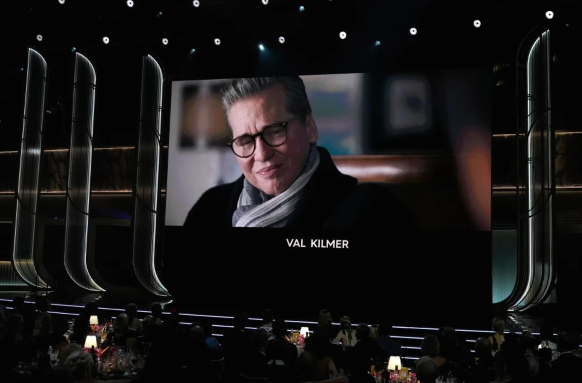 An image of Val Kilmer is seen during the in memoriam during the 32nd Annual Actor Awards on Sunday, March 1, 2026, at the Shrine Auditorium and Expo Hall in Los Angeles.