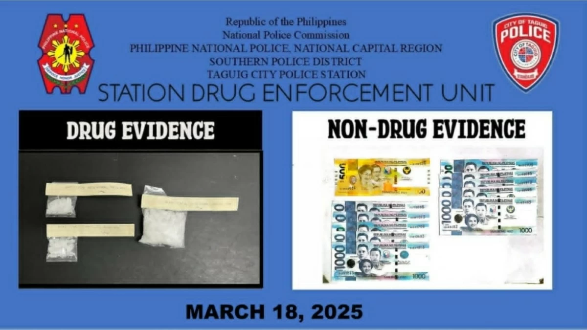 The shabu seized from the suspect in Taguig (Photo from Taguig police / SPD)