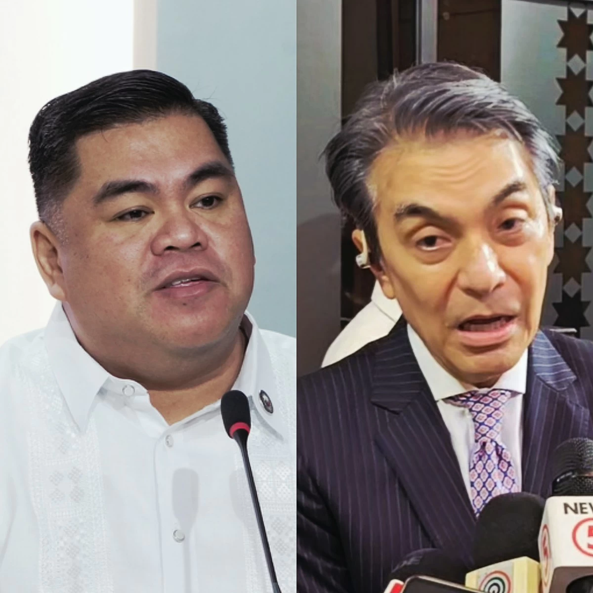 Tingog Party-list Rep. Jude Acidre (left), Navotas City lone district Rep. Toby Tiangco (PPAB, MANILA BULLETIN)