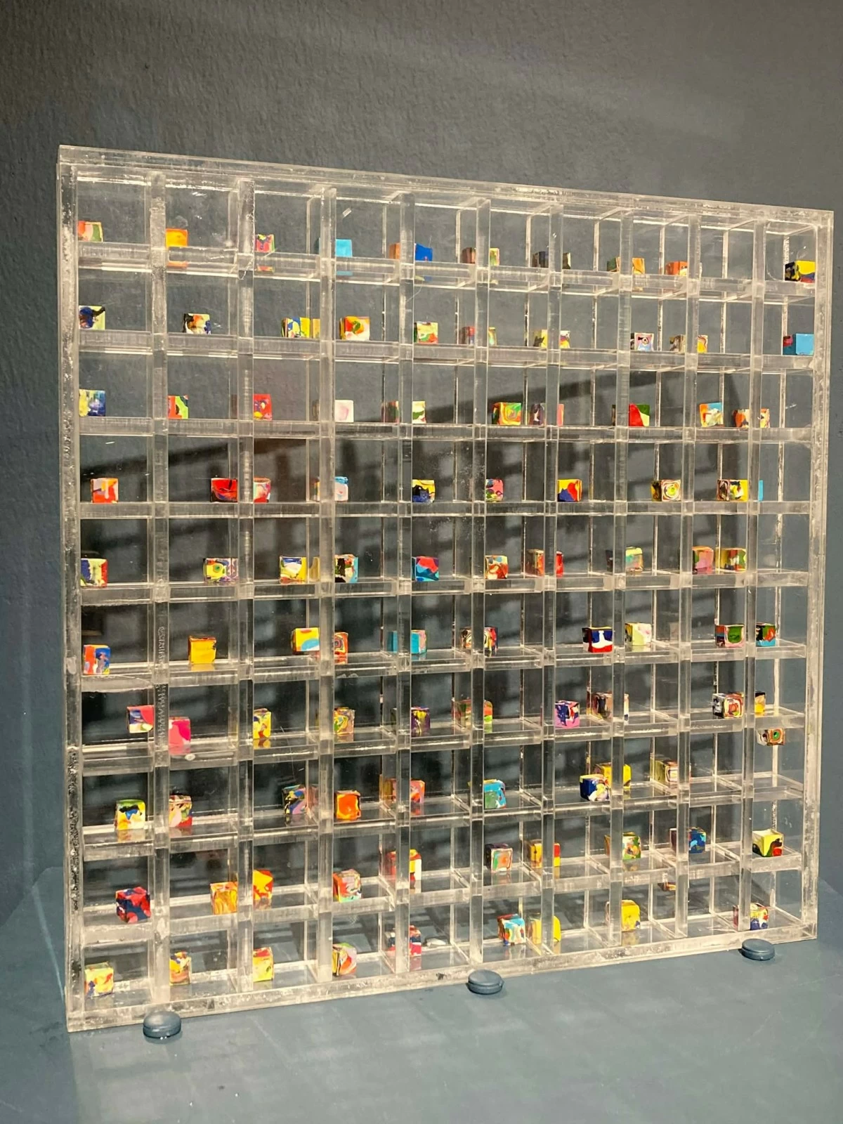 'CUBISM: 100 CUBES' elastomeric paint and acrylic structure, Michelle Perez, 2021