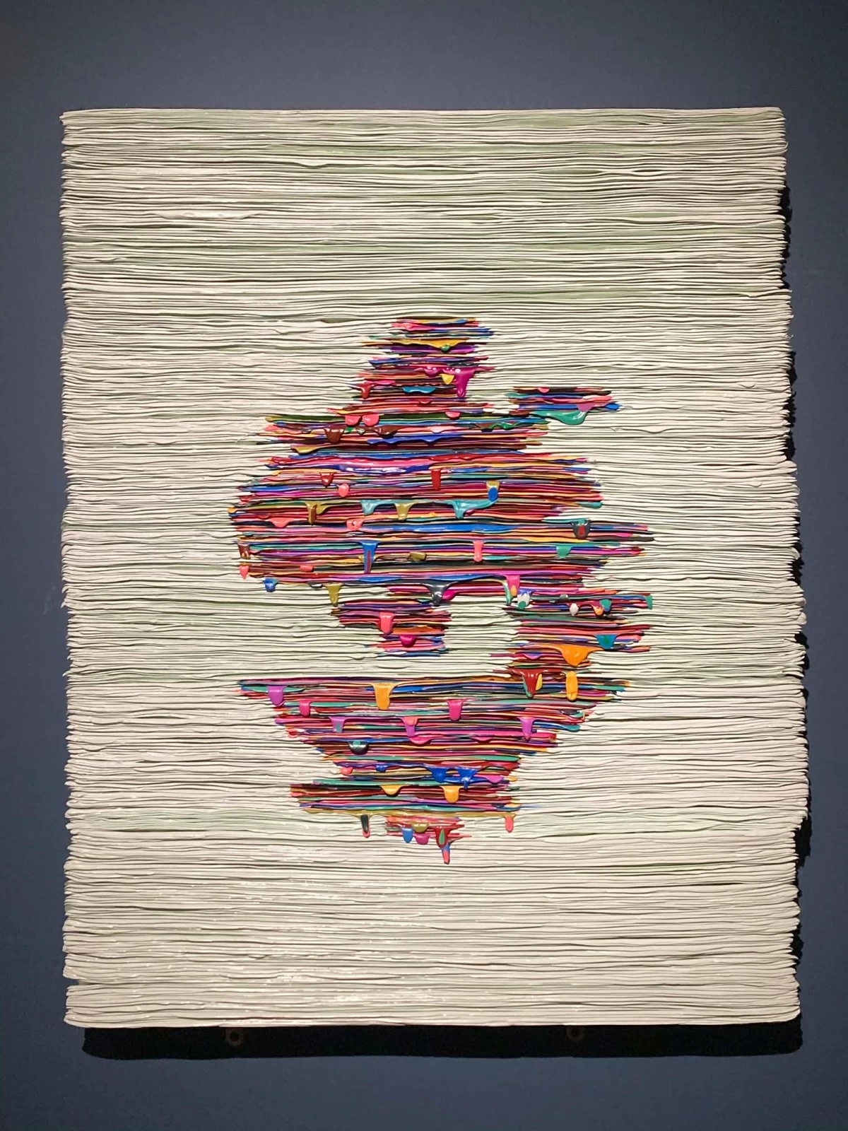 'GALUMPH' acrylic paint mounted on wood, Monica Delgado, 2019