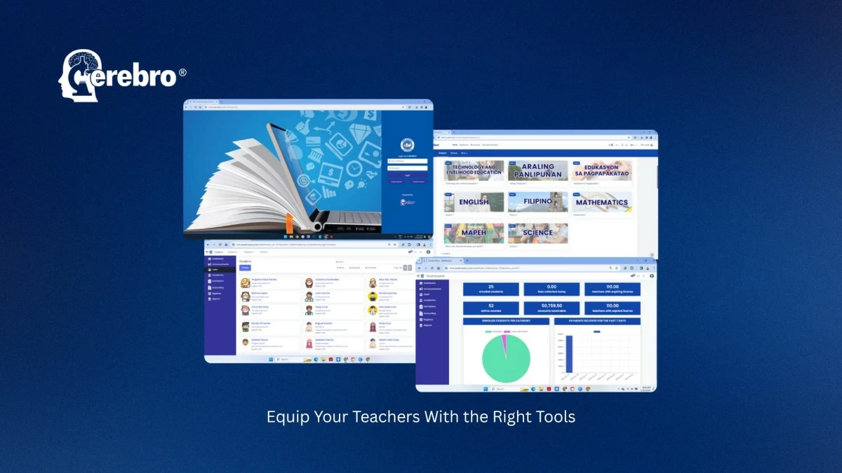 Cerebro integrates school administration with a comprehensive digital content library, empowering K-12 institutions to transition seamlessly to modern, tech-driven academic operations.
