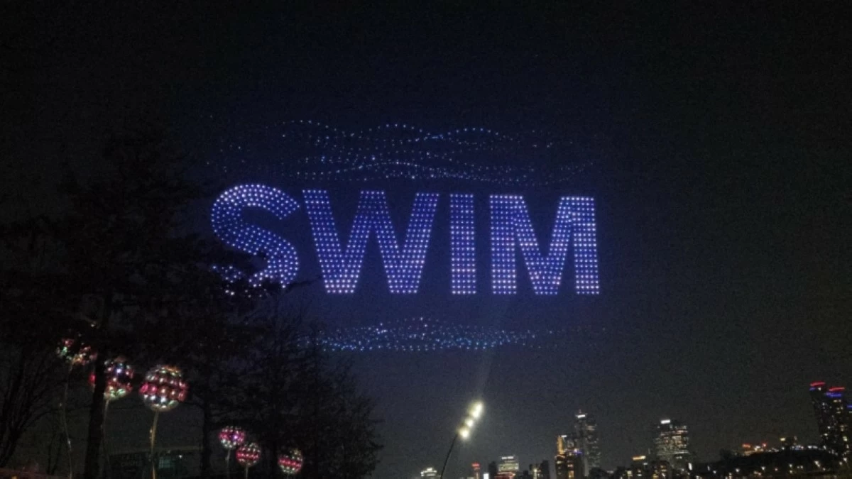 The BTS Comeback Drone Light Show at Tteuksom Hangang Park in Seoul on March 20 (Jonathan Hicap) 