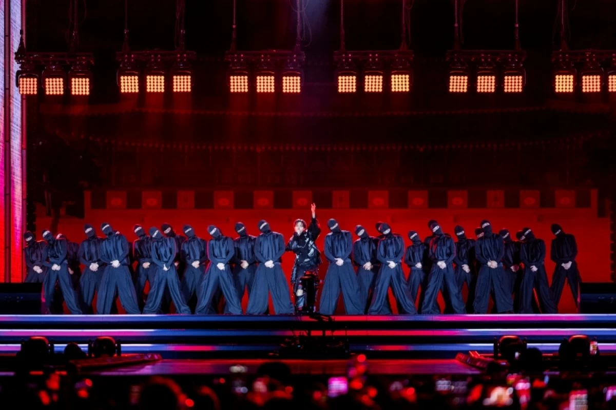 BTS at their “BTS The Comeback Live: Arirang” (Photo courtesy of Bighit Music, Netflix)