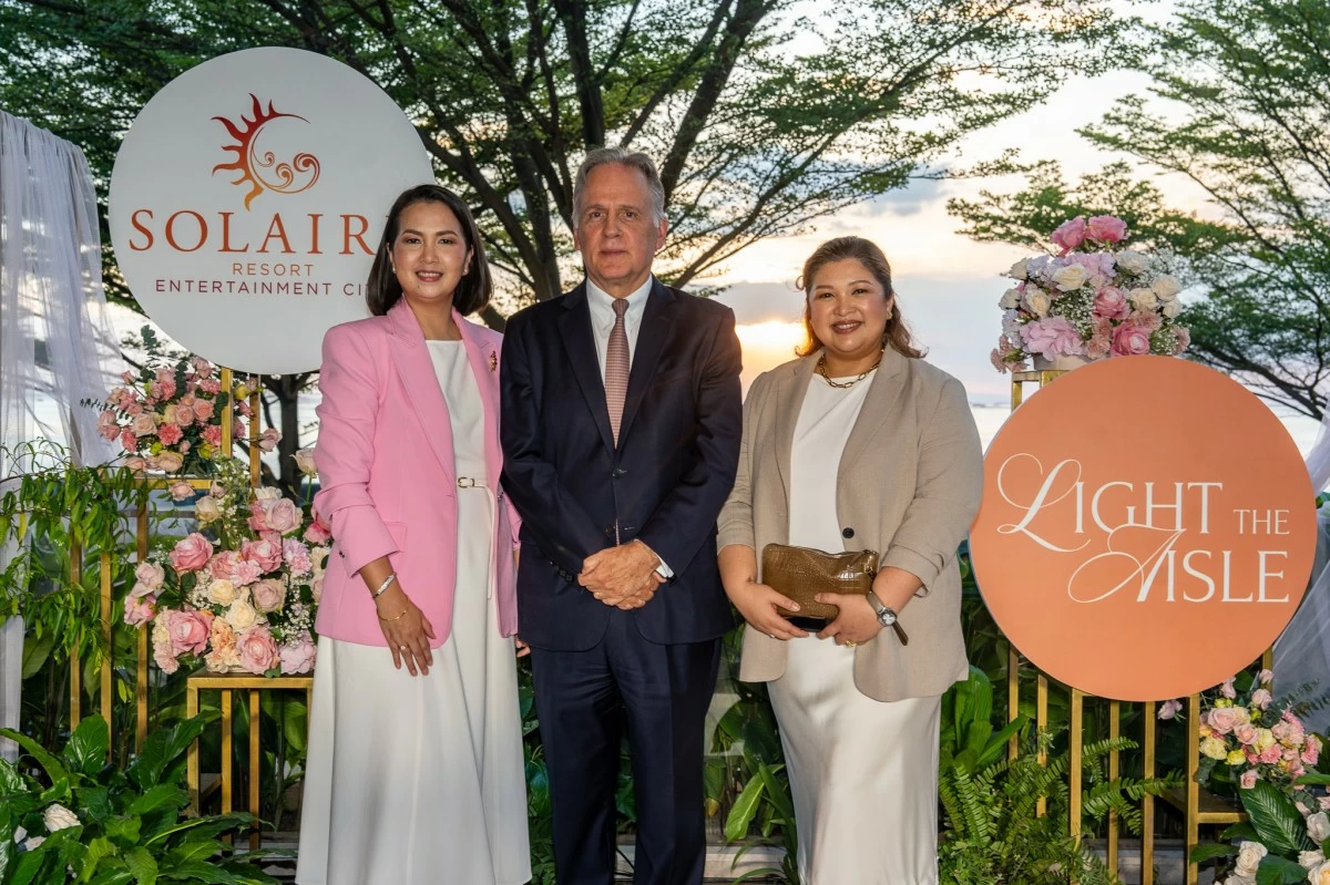 Rycel Engalla, director of Hotel Sales and Marketing; David Batchelor, SVP of Resort Operations; and Marimil Ermita, VP of Hotel Operations 
