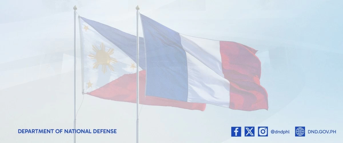 Philippines and French flags (Courtesy of Department of National Defense)