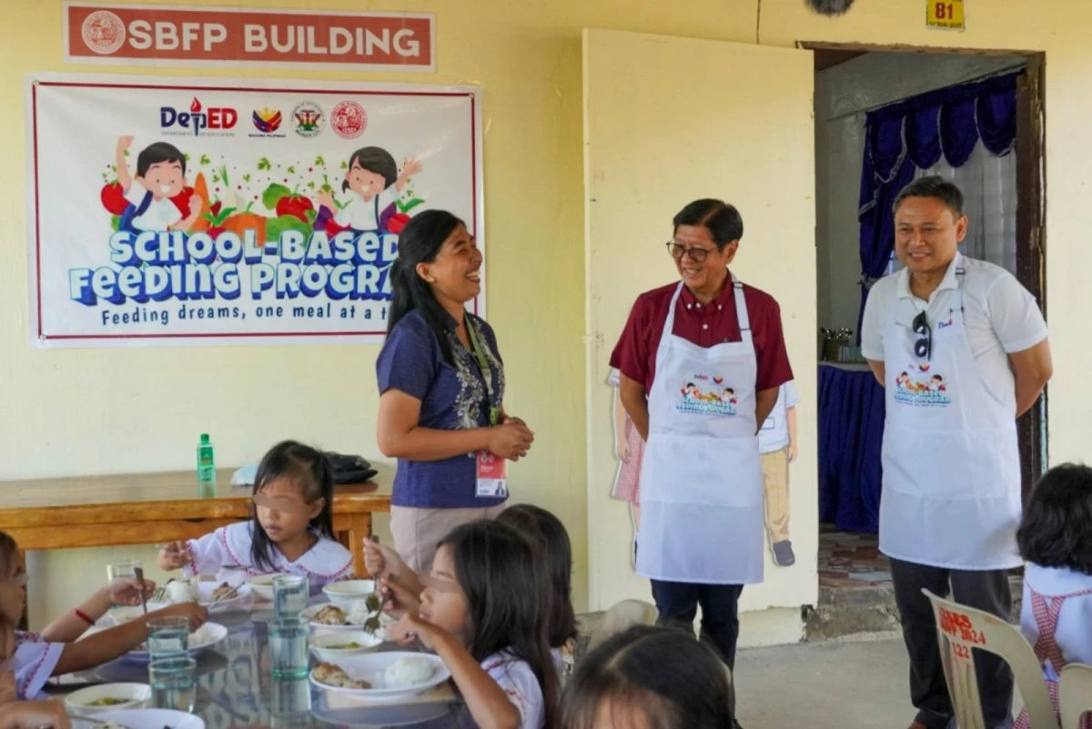 President Ferdinand R. Marcos Jr. and DepEd Secretary Sonny Angara lead the historic scale-up of the School-Based Feeding Program, now backed by a record-breaking P25.6 billion budget. (DepEd photo)