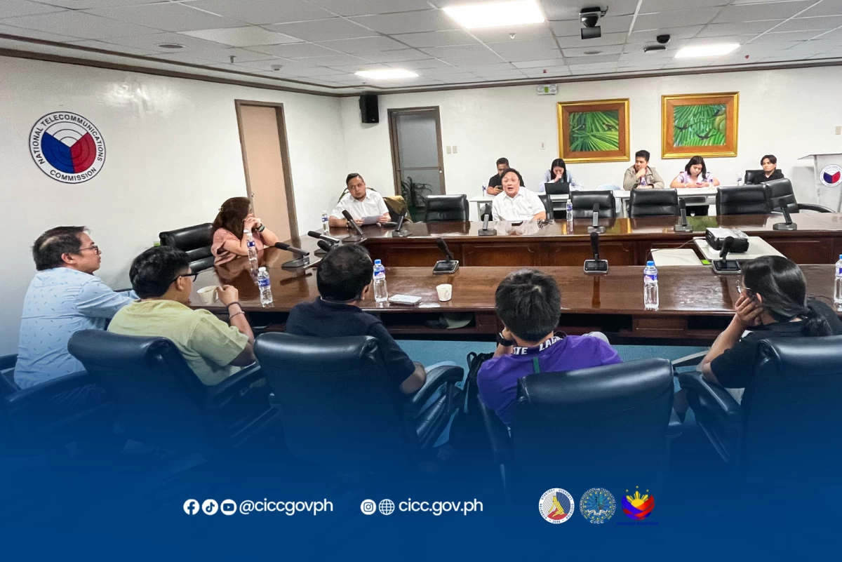 Officials from the Cybercrime Investigation and Coordinating Center, National Telecommunications Commission, and major Philippine telcos meet in Quezon City on March 24 to coordinate enforcement measures on online platform restrictions and strengthen child safety protections. (CICC)