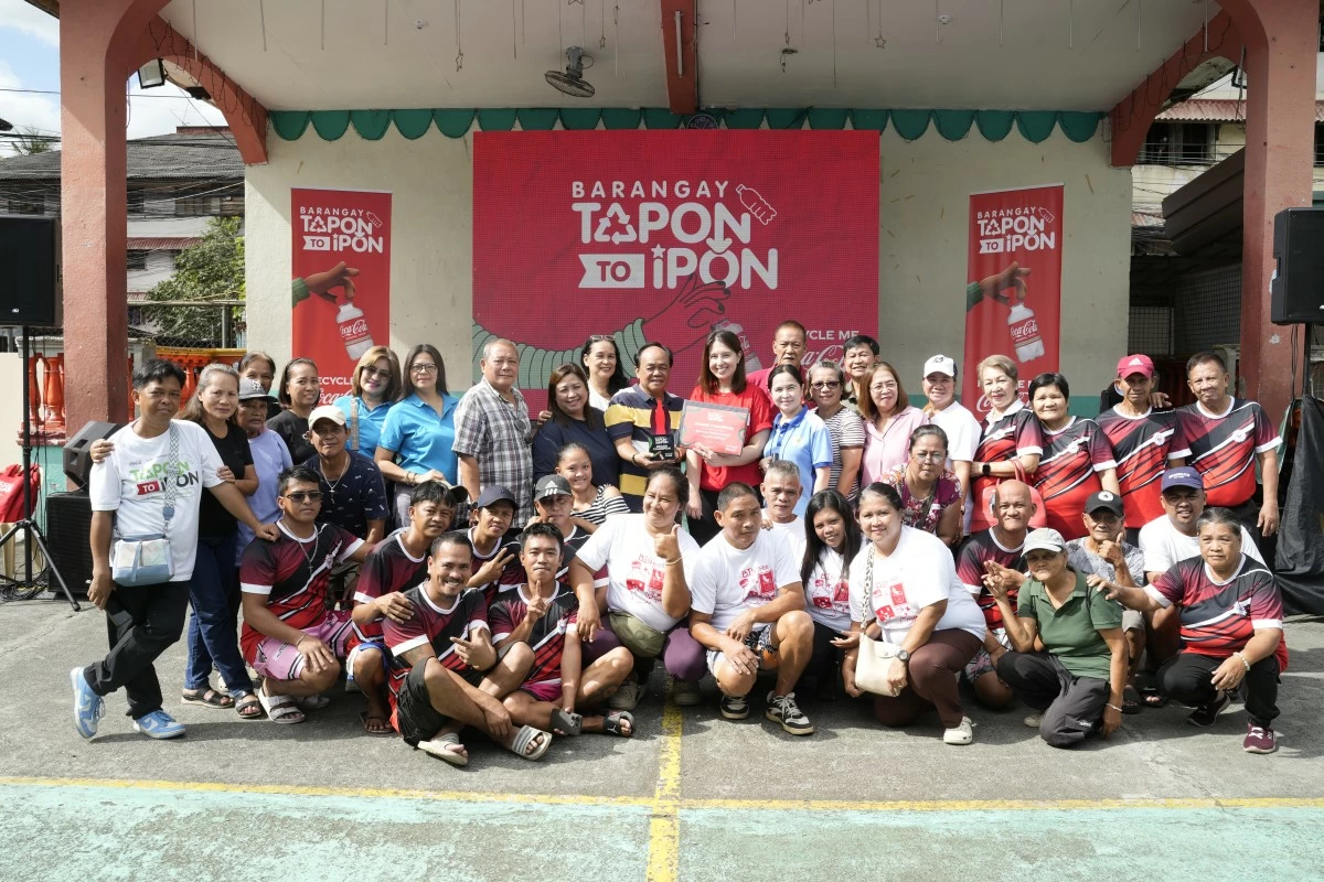 Barangay Tejeros is recognized as the top-performing barangay at the Tapon to Ipon Fiesta awarding ceremony, honoring collective effort and barangay-led action toward proper waste segregation.