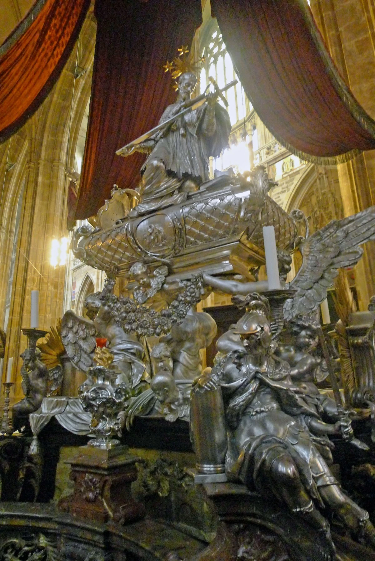BAROQUE LIFE A massive, two-ton silver tomb of St. John of Nepomuk, created in 1736, found inside Prague's St. Vitus Cathedral.