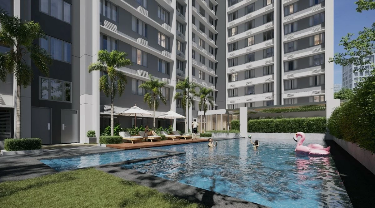 Studio N’s pool area (Artist’s perspective)