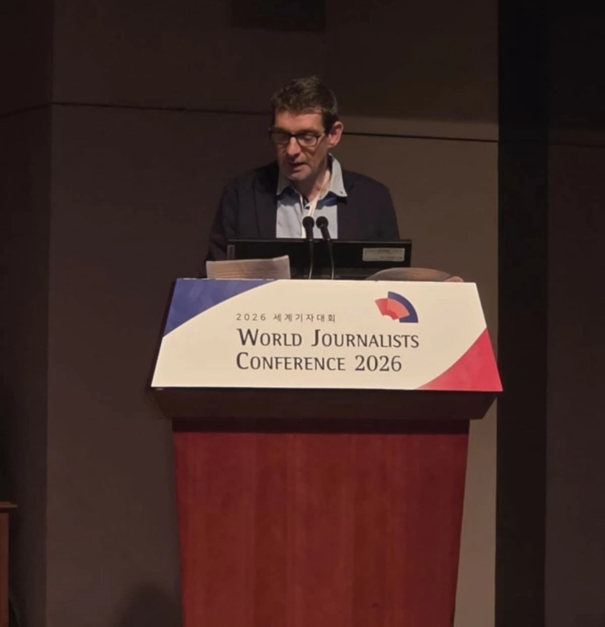 Speaker Daniel Bastard from France, Asia-Pacific director, Courrier International (Jonathan Hicap) 