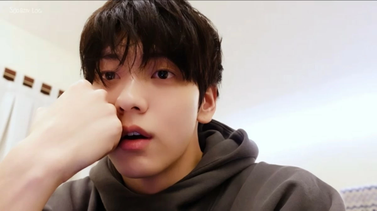 Tomorrow X Together member Soobin in Cebu (Screenshot from TXT video on YouTube) 