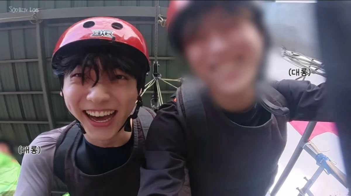 Tomorrow X Together member Soobin in Cebu (Screenshot from TXT video on YouTube) 