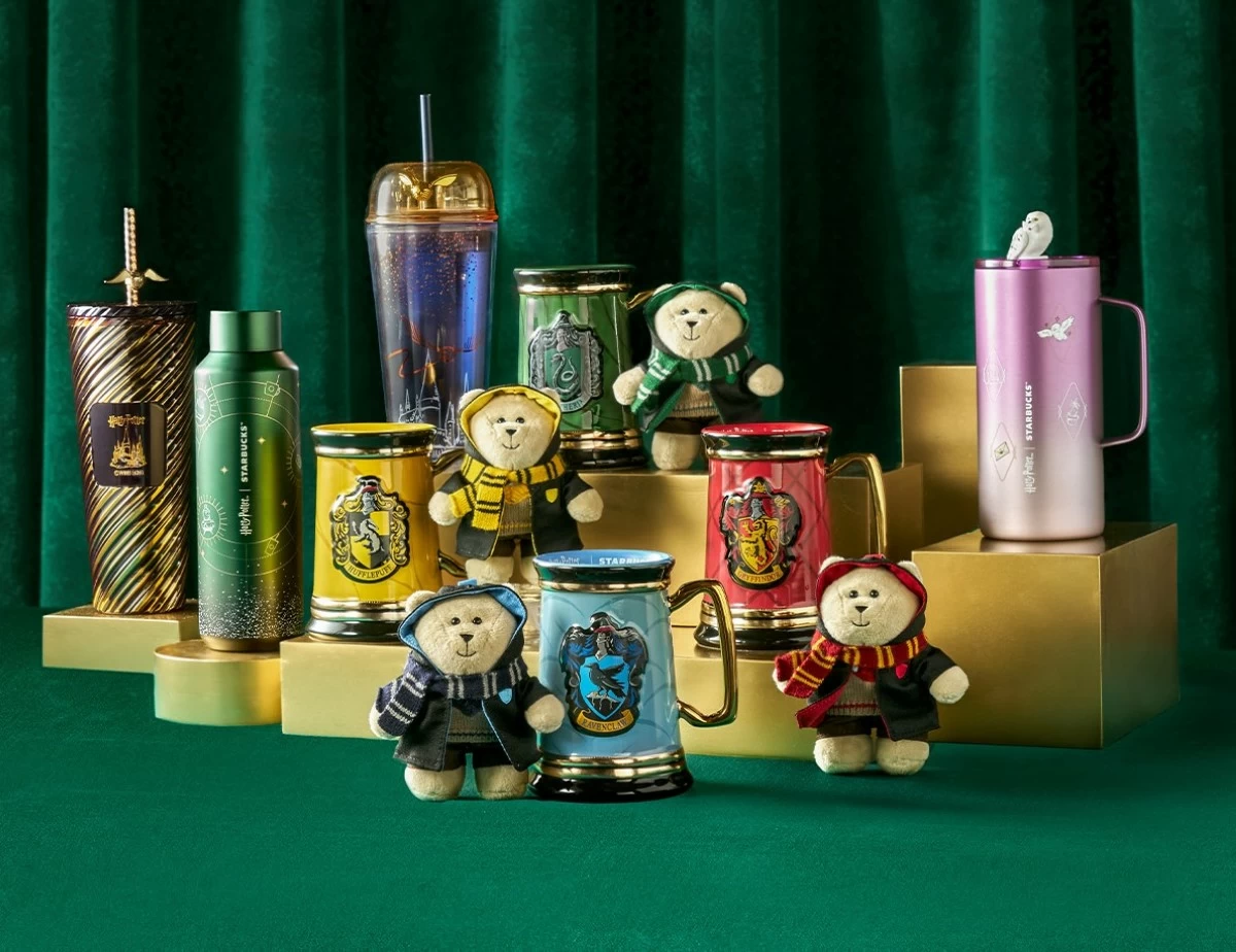 A lineup of Harry Potter merch now available at Starbucks (Photo from Starbucks Philippines)