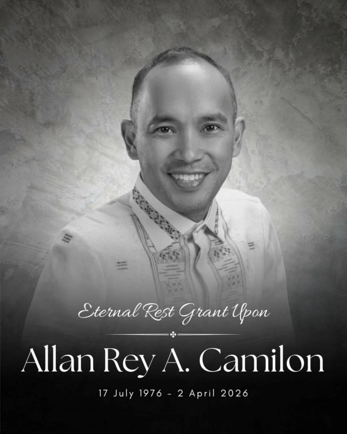 Allan Rey Camilon (Photo from the Muntihlpa City government's Facebook page) 